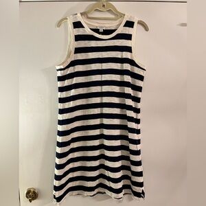 J. Crew Navy and White Striped sleeveless dress - Small